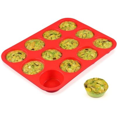 The Best Muffin Pan Option: CAKETIME 12 Cups Silicone Muffin Pan