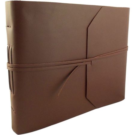 Rustic Ridge Leather Photo Album With Scrapbook Pages