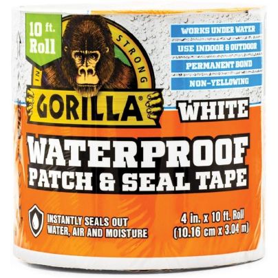 Gorilla white Waterproof Patch & Seal Tape on a white background