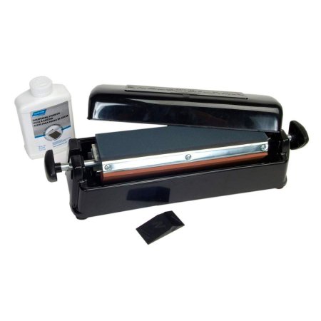  The Norton IM313 Multi-Oilstone Sharpening System on a white background.