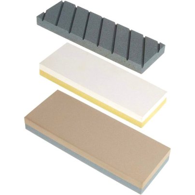 The Norton Waterstone Whetstone Sharpening Starter Kit on a white background.