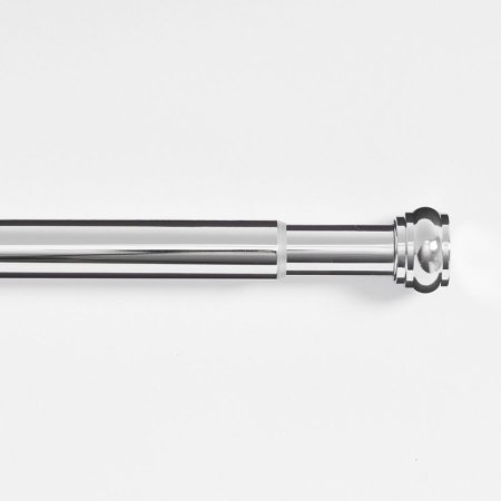  Pottery Barn Classic Chrome Shower Curtain Rod on white background