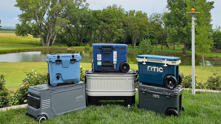 All coolers laid outside