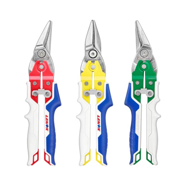  The Lenox 3-Pack Forged Steel Aviation Snips on a white background.