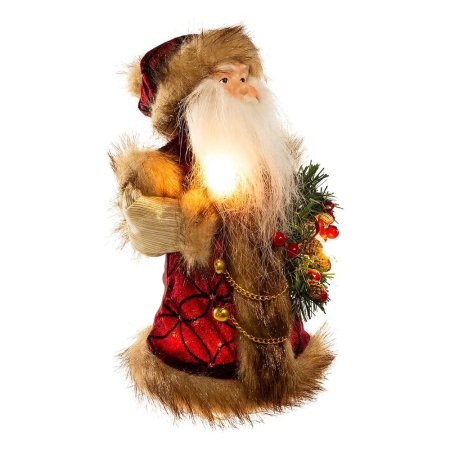  The Kurt Adler 10-Light Santa Treetop on a white background.