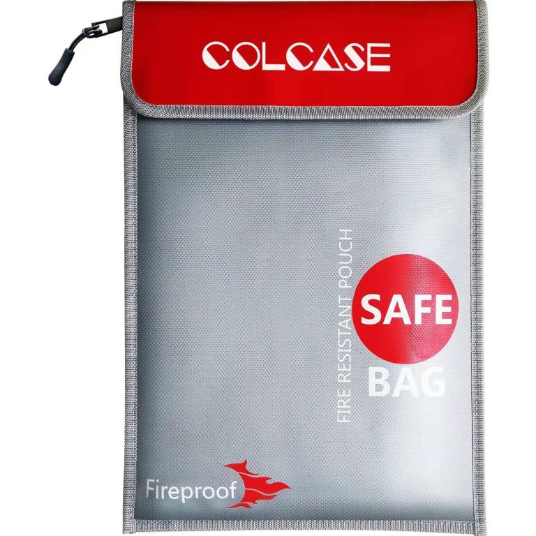  The Colcase Fireproof Document Bag on a white background.