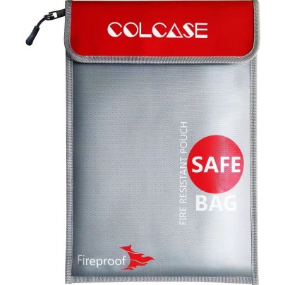 The Colcase Fireproof Document Bag on a white background.