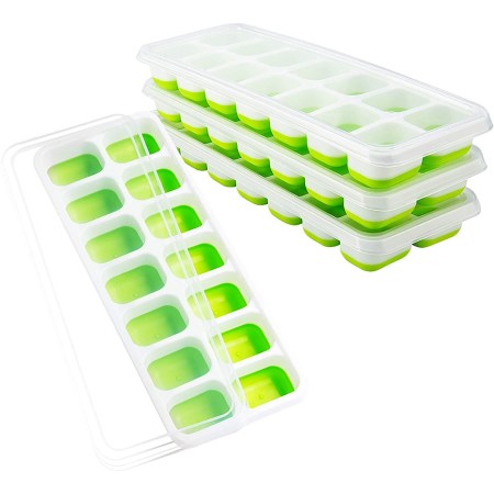 OMorc Ice Cube Trays 4 Pack, Easy-Release Silicone