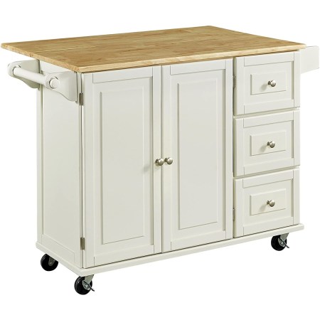 Home Styles Liberty Kitchen Cart with Wood Top