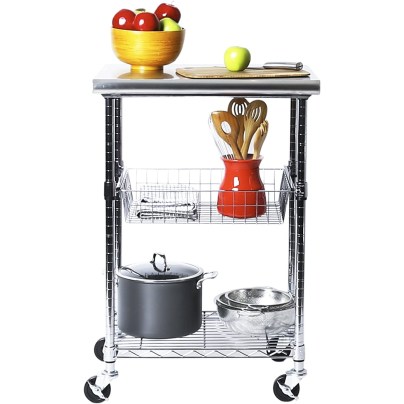 The Best Kitchen Cart Option: Seville Classics Stainless-Steel Professional Kitchen