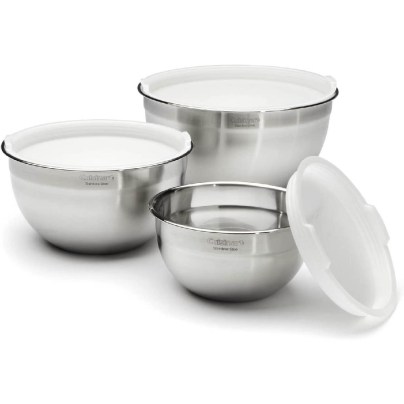 The Best Mixing Bowls Option: Cuisinart Stainless Steel Mixing Bowls with Lids