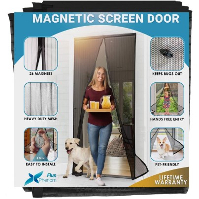 The Best Retractable Screen Door Option: Flux Phenom Retractable Magnetic Screen Door