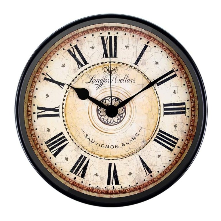 The Best Wall Clock Option: JUSTUP Wall Clock, 12 inch Metal Black Wall Clock