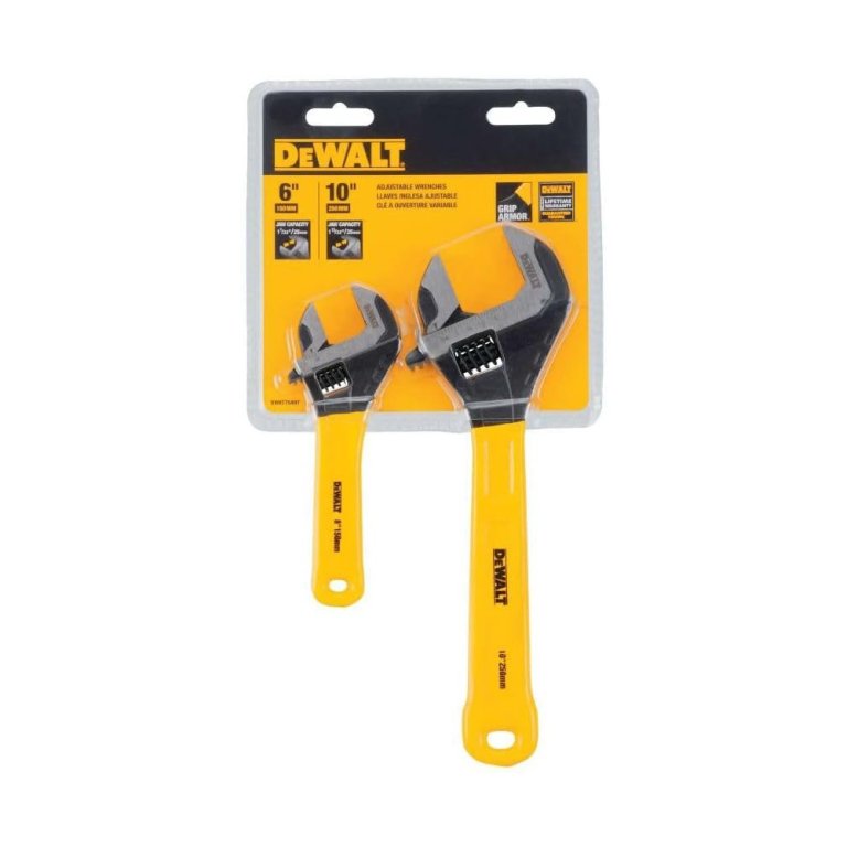 Dewalt 2-Piece Dip Grip Adjustable Wrench