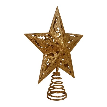Kurt Adler Gold Glittered 5-Point Star Treetop