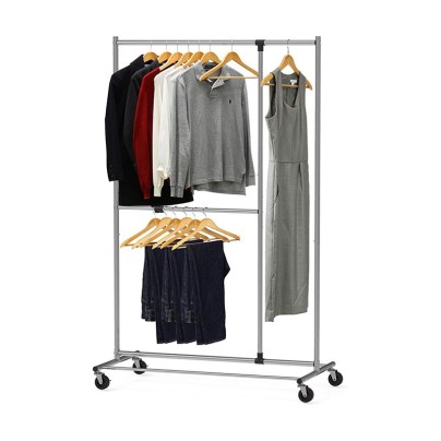 The Best Clothes Rack Option: Simple Houseware Dual Bar Adjustable Garment Rack