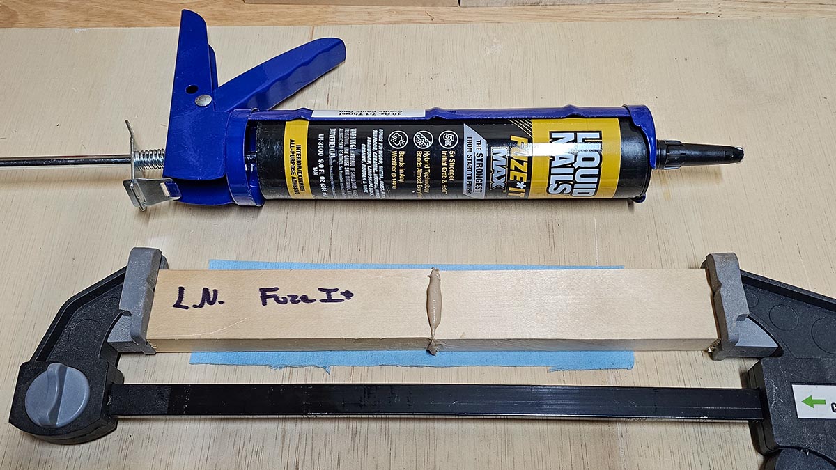 The Best Construction Adhesive Liquid Nails Fuze It by glued and clamped boards