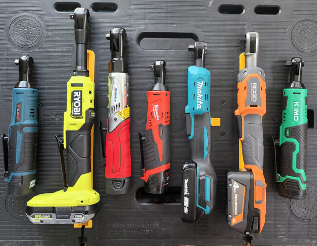 A selection of cordless ratchets