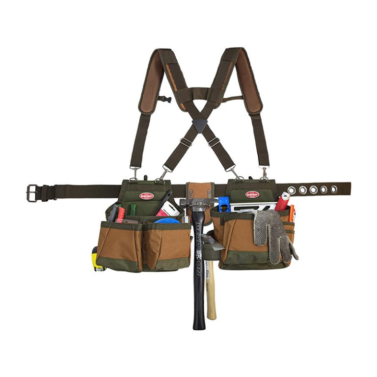 The Best Framing Tool Belt Option: Bucket Boss - AirLift Tool Belt with Suspenders