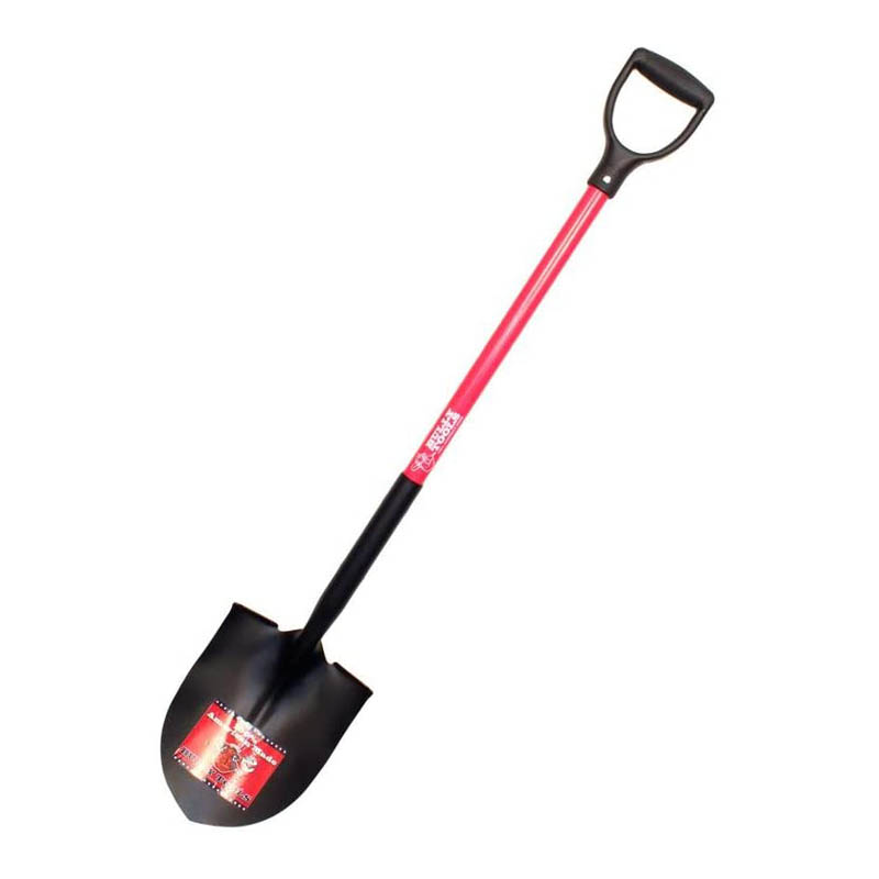Bully Tools Round Point Shovel with Fiberglass Handle