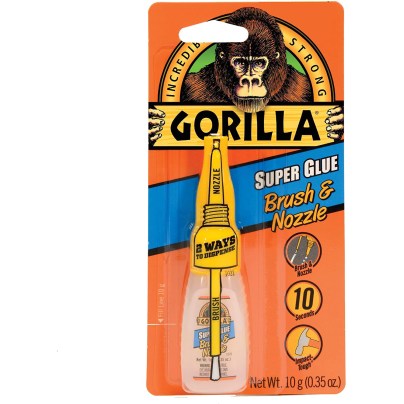 The Best Glue for Glass Repairs Option: Gorilla Super Glue with Brush & Nozzle Applicator
