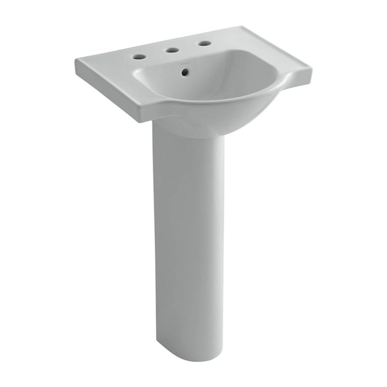  The Best Pedestal Sink Option: KOHLER Veer Ceramic Pedestal Sink with Overflow