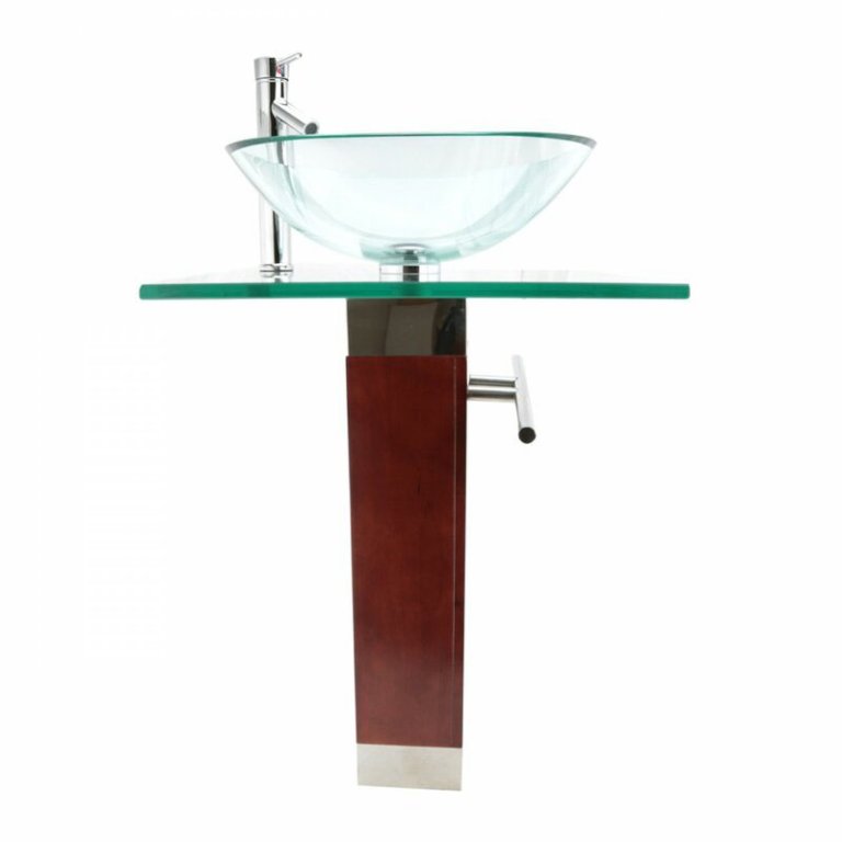  The Best Pedestal Sink Option: The Renovators Supply Bohemia Glass Pedestal Sink
