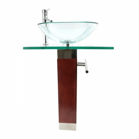 The Renovators Supply Bohemia Glass Pedestal Sink