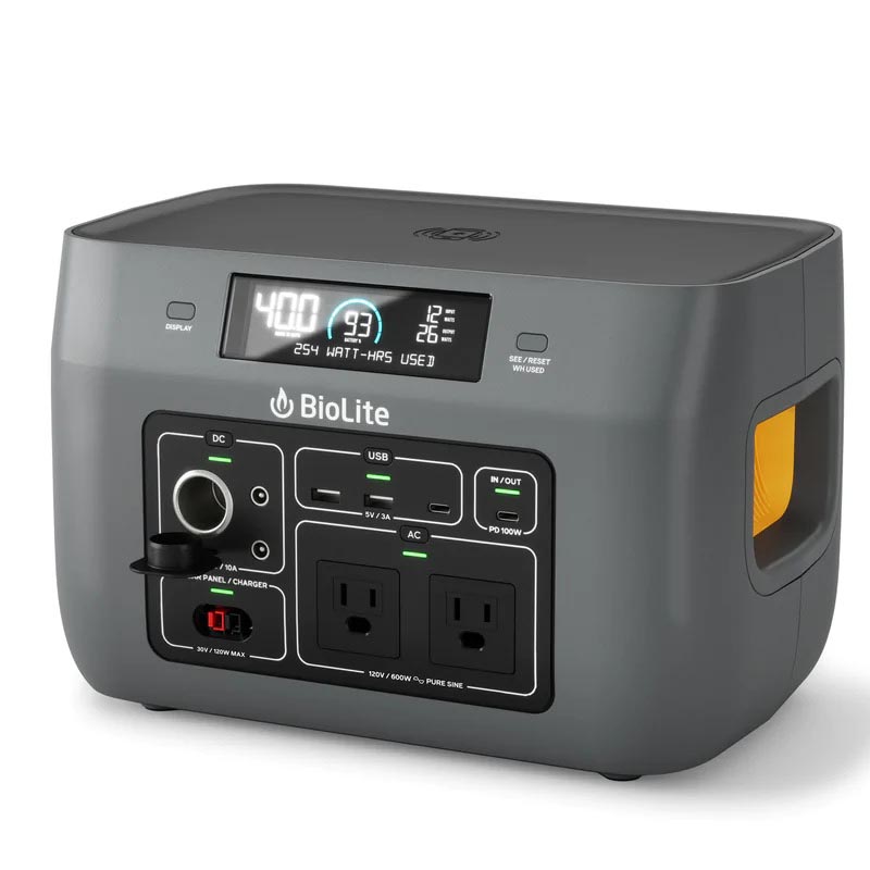 BioLite BaseCharge 600 Rechargeable Power Station 