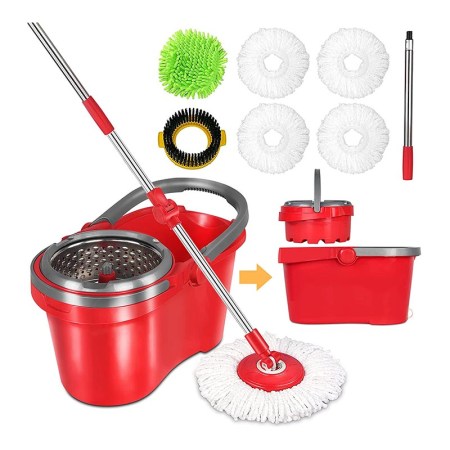 Hapinnex Spin Mop and Bucket With Wringer Set