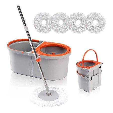  The Best Spin Mop Option: Worthland Spin Mop With Reusable Microfiber Mop Heads