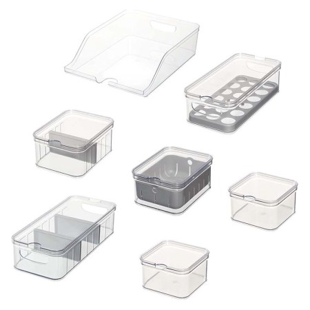 iDesign 3-Piece Recycled Plastic Refrigerator Bin Set
