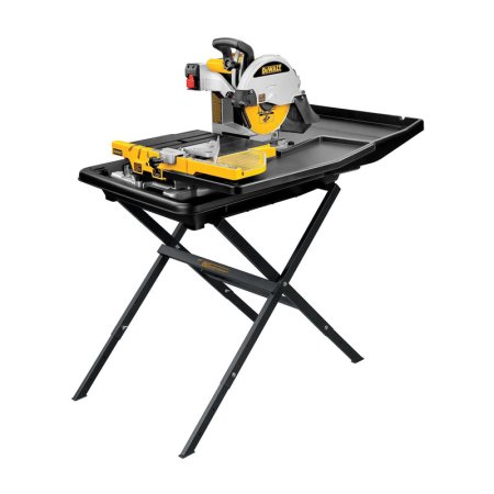 DEWALT Wet Tile Saw with Stand on a white background