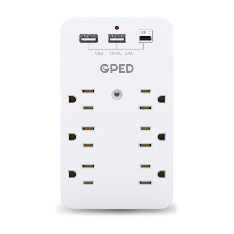  The Best USB Wall Outlet Option: GPED USB Wall Outlet, Surge Protector