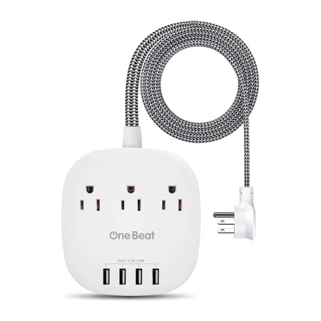 One Beat Desktop Power Strip with Extension Cords