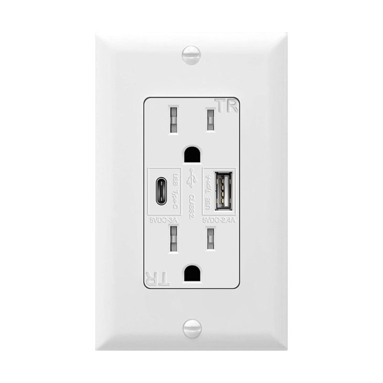  The Best USB Wall Outlet Option: TOPGREENER 5.8A USB Type Wall Outlet Charger
