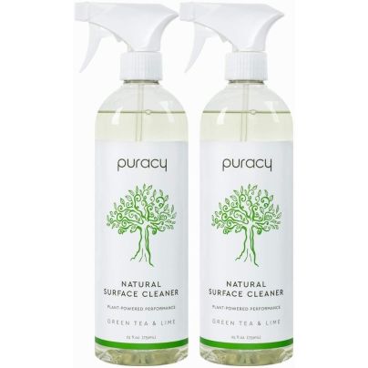 Two Puracy All Purpose Cleaner bottles on a white background