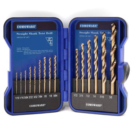  The Best Drill Bits for Stainless Steel Option: Comoware Cobalt 15-Piece Twist Drill Bit Set