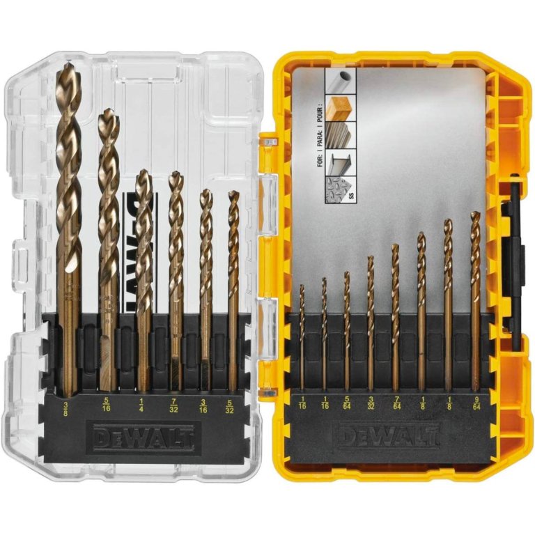  The Best Drill Bits for Stainless Steel Option: DeWalt Industrial Cobalt Alloy Steel Set