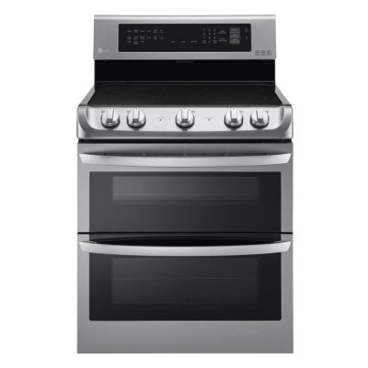 LG 7.3 cu. ft. Double Oven Electric Range on a white background