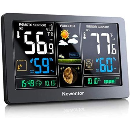 Newentor Q3 Wireless Atomic 7.5-Inch Weather Station