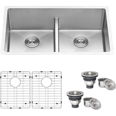 The Best Kitchen Sinks Option: Ruvati Urbana 32-Inch-Wide Stainless Steel Sink