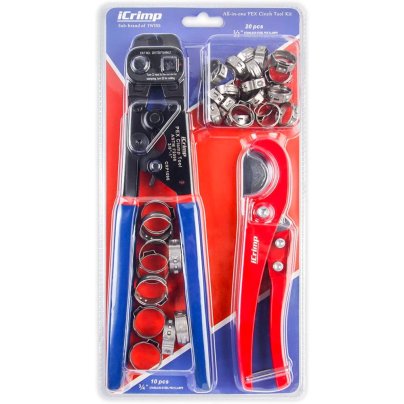 iCrimp PEX Cinch Tool with Removing Function in its plastic packaging