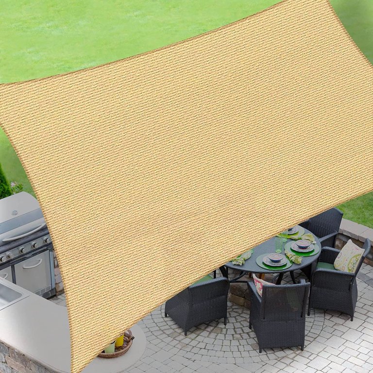 The Best Shade Sail Option: Love Story 12' by 16' Rectangle UV Block Awning