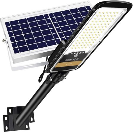 The RuoKid 80W Solar Street Lights Outdoor, Dusk to Dawn on a white background.