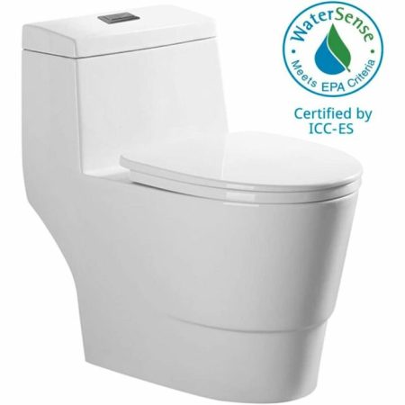 Woodbridge T-0019 Dual-Flush Elongated 1-Piece Toilet