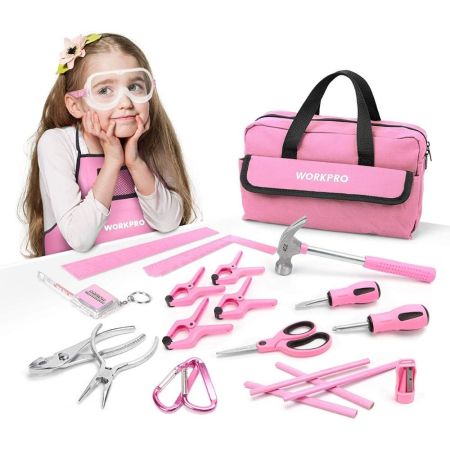 WORKPRO 23-piece Girls Tool Kit with Real Hand Tools