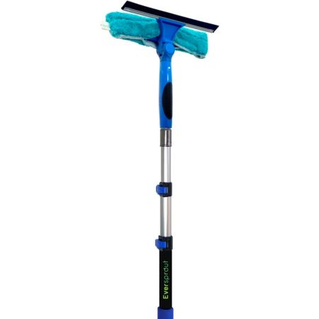 Eversprout Swivel Squeegee + 18-Foot Extension Pole