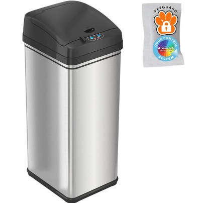 Best Bathroom Trash Can Options: iTouchless 13 Gallon Pet-Proof Sensor Trash Can