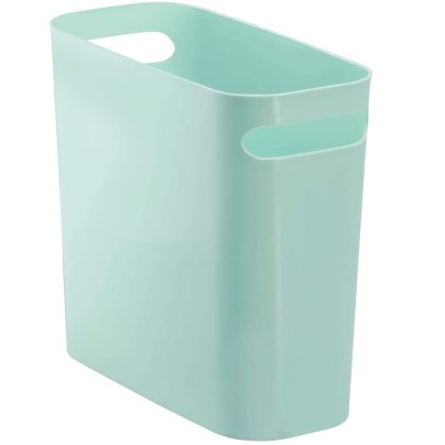 Best Bathroom Trash Can Options: mDesign Slim Plastic Rectangular Small Trash Can